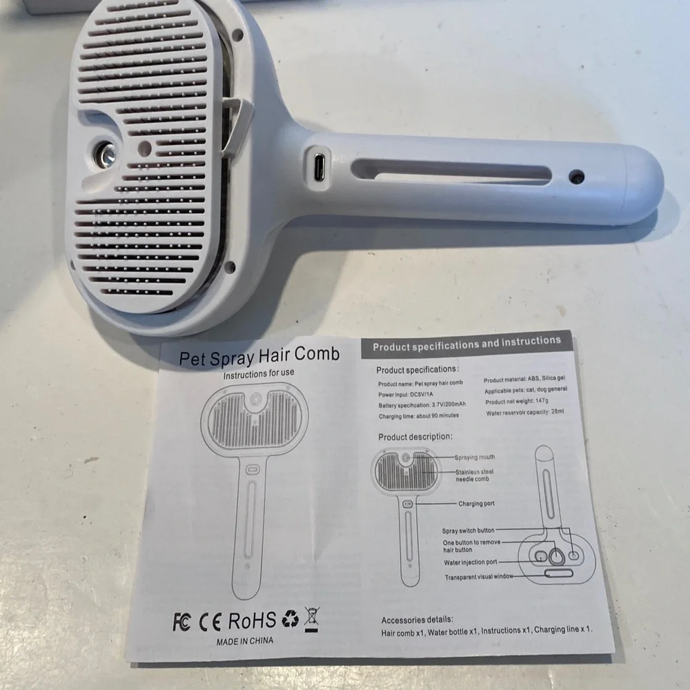 NIB Pet Spray Hair Comb